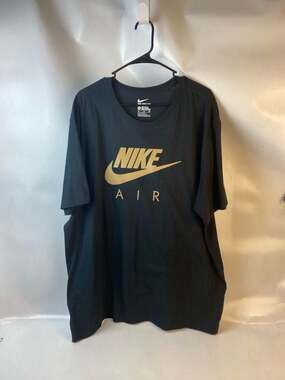 Nike Air Black and Gold Graphic Logo T-Shirt
